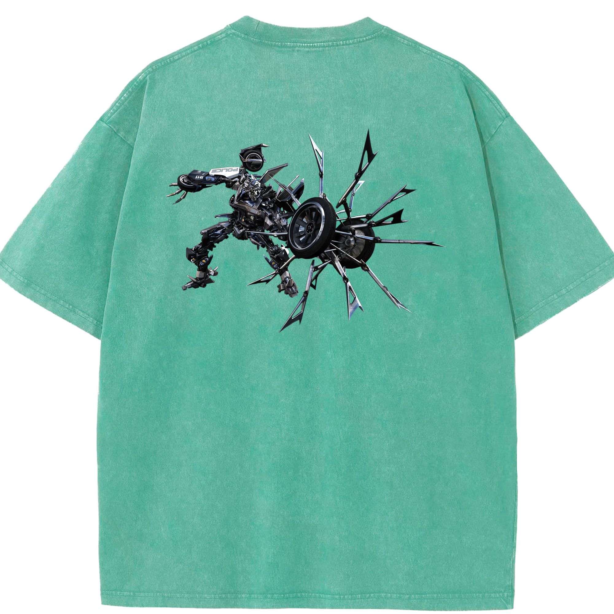 （画像用）  綿100% ヴィンテージ風 半袖Tシャツ（背面プリント）